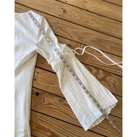 Antonio Melani Pleated Sleeve Mini Dress Size 4 Women’s Ivory - Picture 8 of 9
